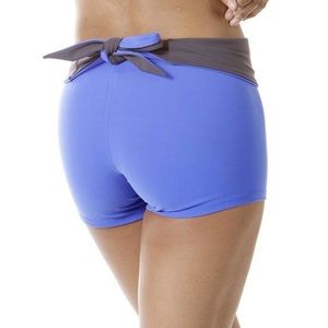 Blue tie-up Jo and Jax booty shorts